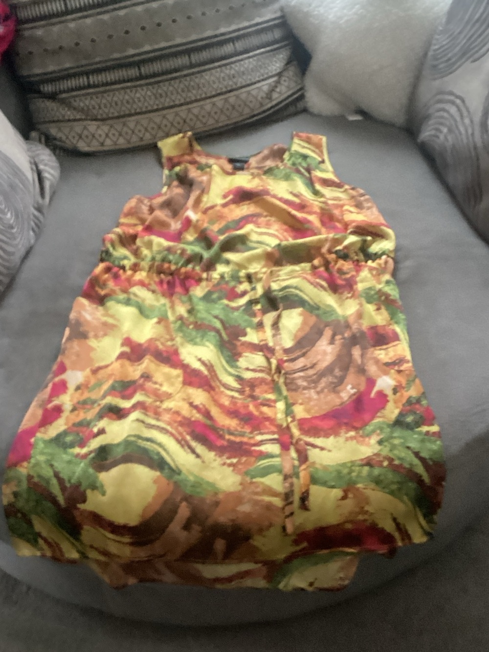 Women's Yellow Multi-Color Summer Dress